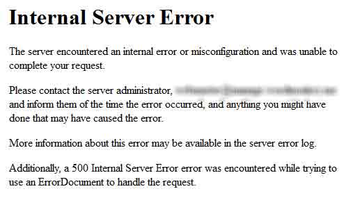 500 Internal Server Error что это за ошибка