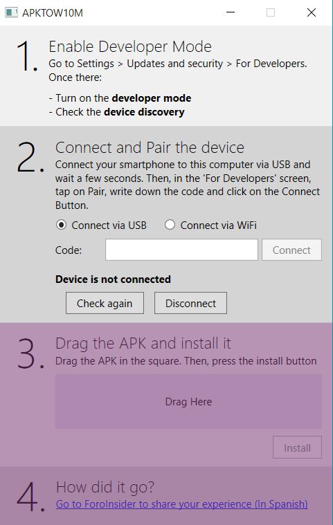 APK TO Windows 10 Mobile: программа для установки Android-приложений на Windows 10 Mobile