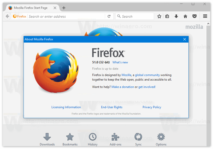 Браузер Mozilla Firefox 51 версия