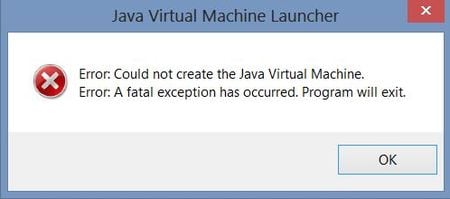 Could not create the Java Virtual Machine что делать