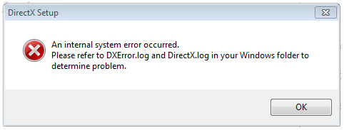 Исправить dxerror log directx log внутреннюю ошибку