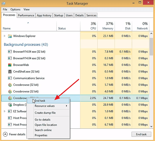 Как полностью удалить Crossbrowser с компьютера на Windows 7