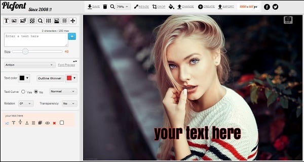 Как сделать надпись на фото онлайн красивым шрифтом онлайн