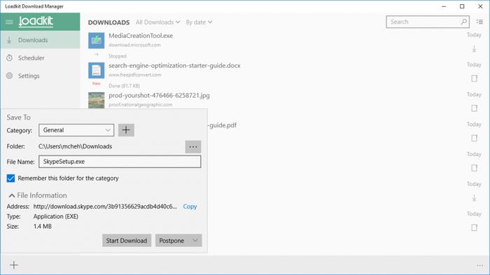 Loadkit Download Manager – удобный менеджер загрузок для Windows 10 и Windows 10 Mobile