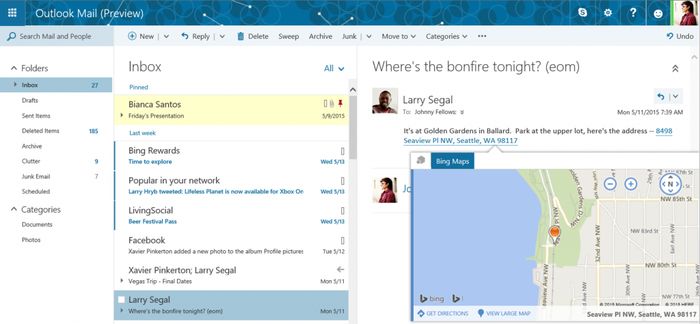 Microsoft обновляет Outlook.com: Clutter, новые темы и многое другое