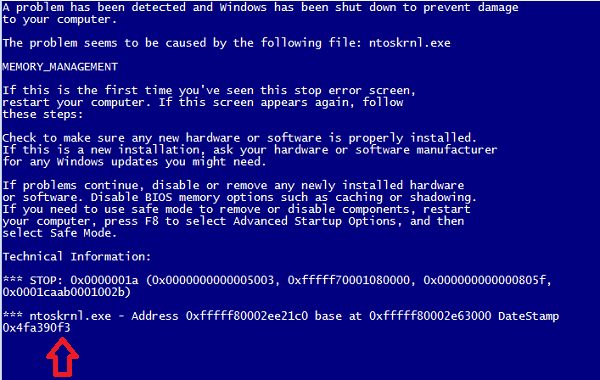 Ntoskrnl.exe синий экран в Windows 7, как исправить?
