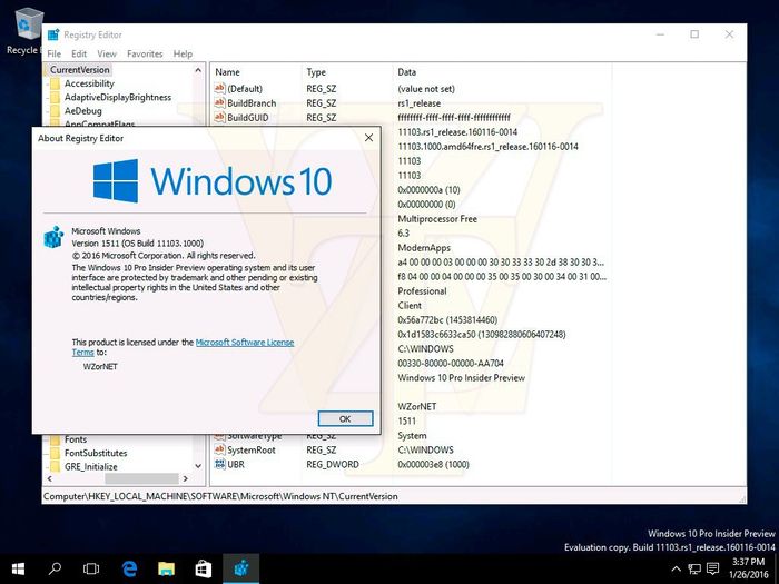 Скриншоты Windows 10 Build 11103