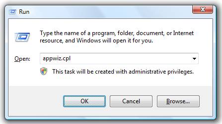 Способы открыть окно Установка и удаление программ в Windows 7