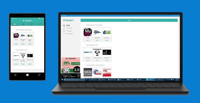 Вышло универсальное приложение TuneIn Radio для Windows 10